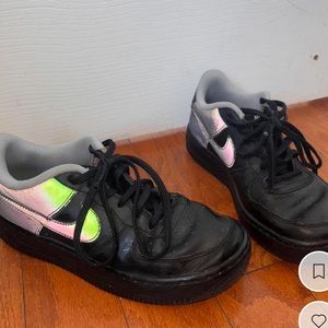 Black Chrome Reflective Air Force Ones